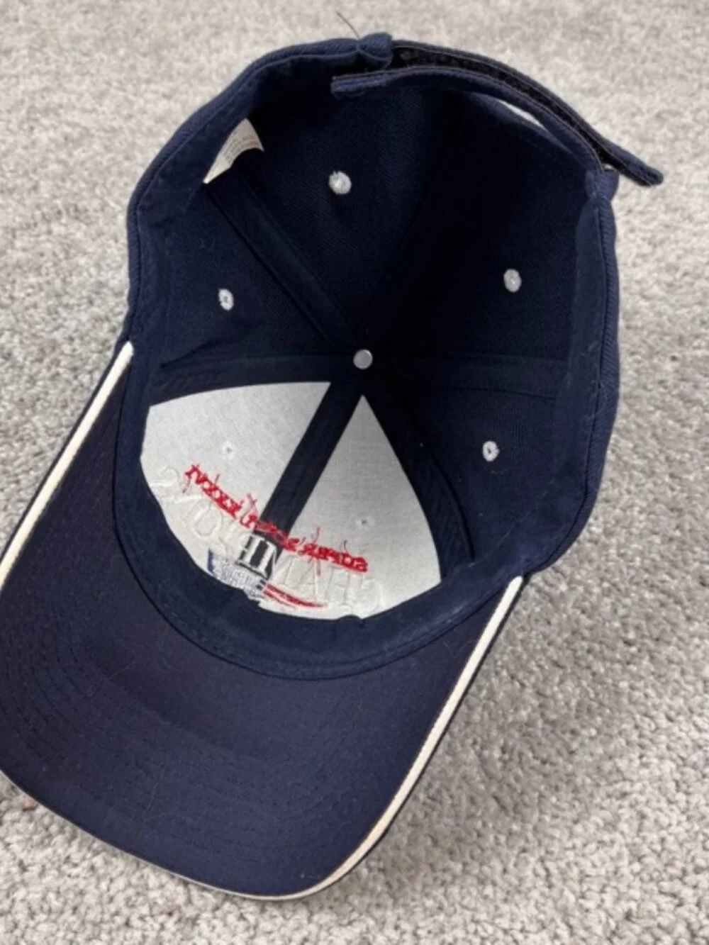 New England Patriots NFL Super Bowl XXXVI Champions Blue Hat Cap One Size